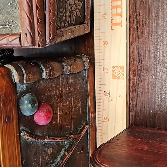 3 vintage wooden boxes with metal hinges and latch closures trinket storage - Picture 14 of 16